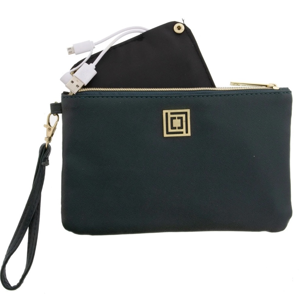 Liz Claiborne Navy Blue wristlet with Power Bank